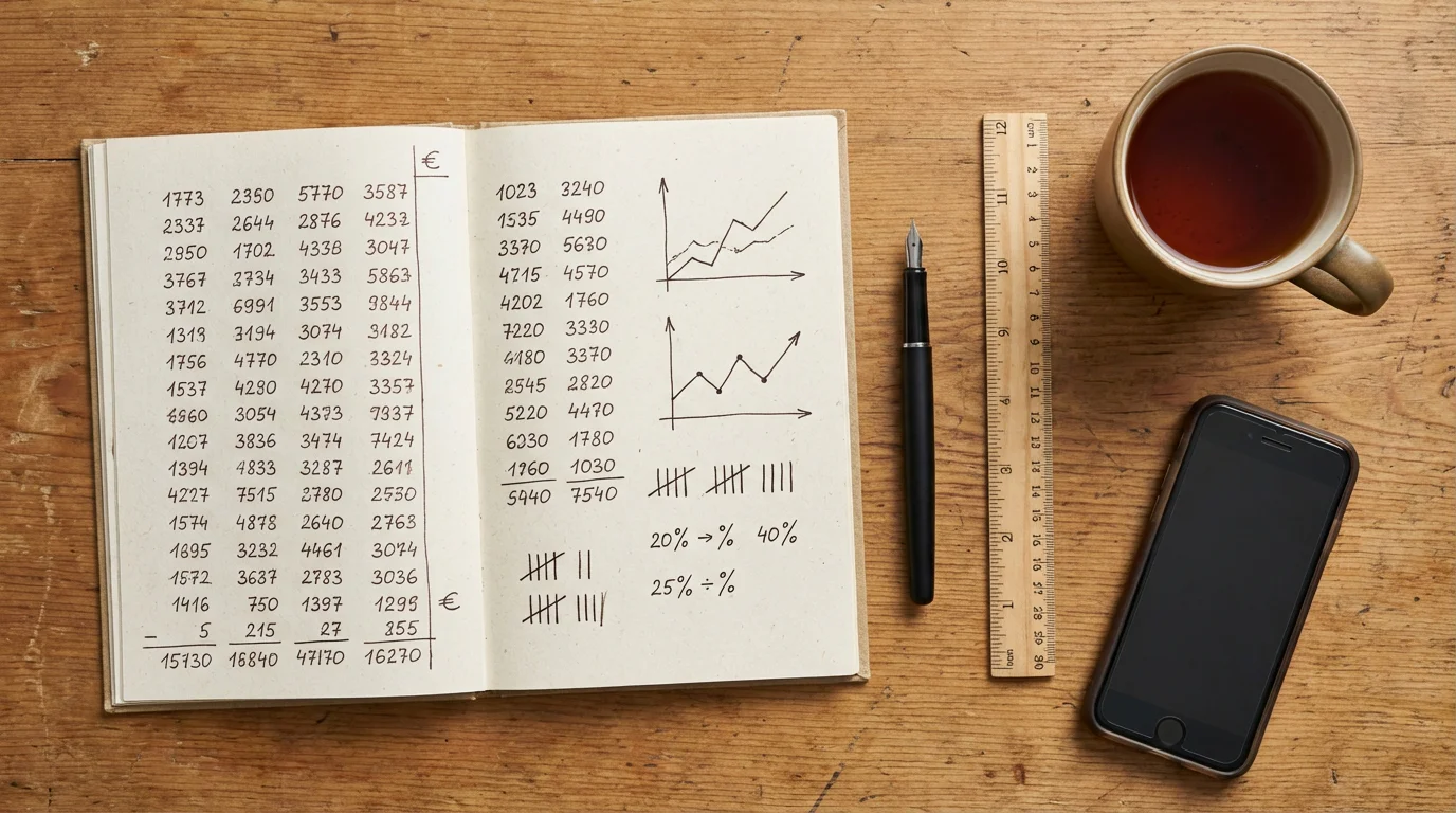 Persona tomando notas en un cuaderno junto a gráficos de rendimiento de apuestas deportivas